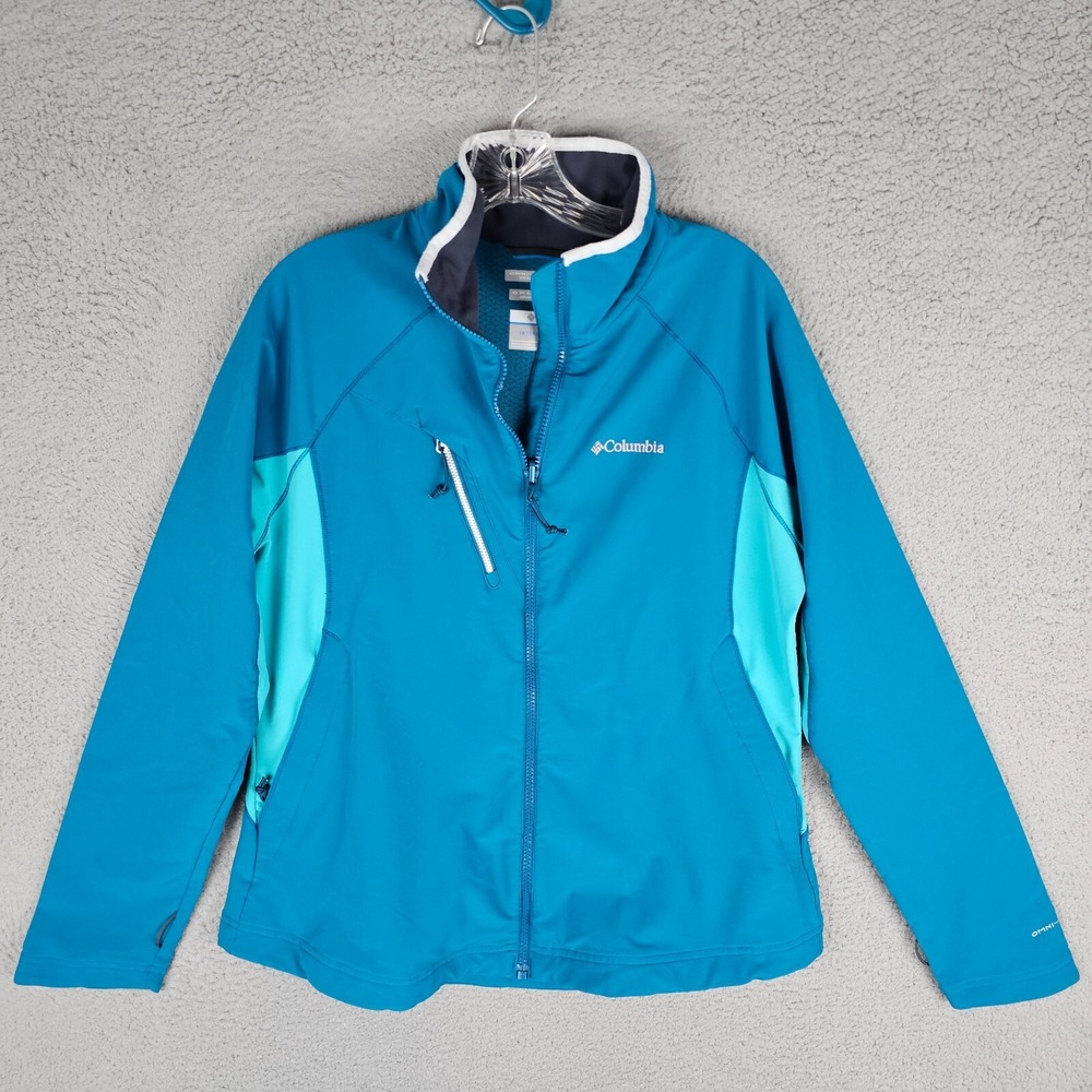 Columbia Jacket Womens L Blue Omni-Shield Omni-Wick Evap Performance Softshell